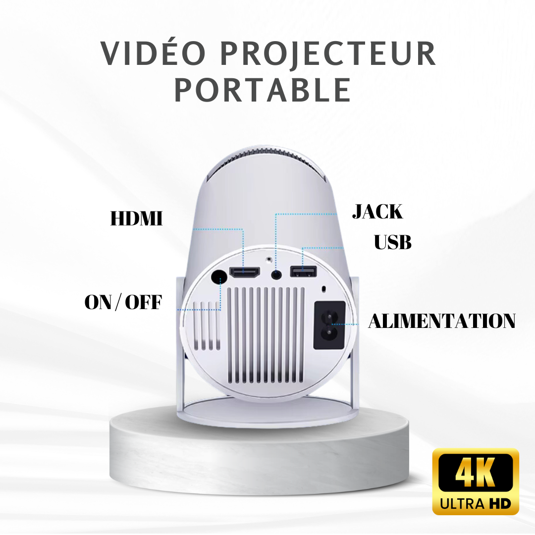 Vidéoprojecteur Portable - 4K ultra HD